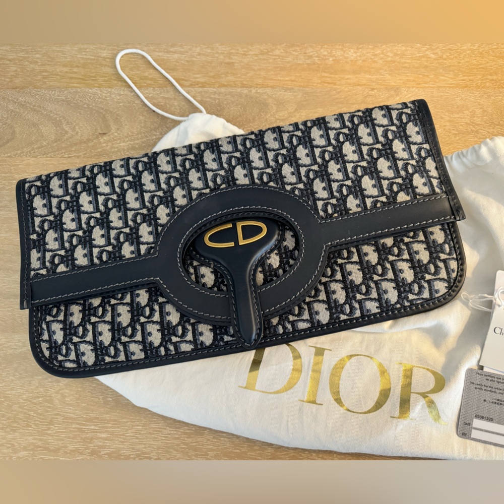 Christian Dior Oblique Fold over Clutch